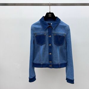 Louis Vuitton Two-Tone Blue Denim Jacket - Women